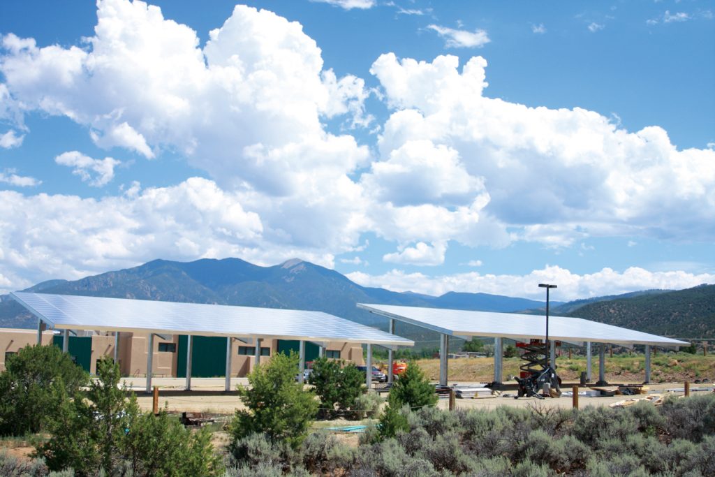 Taos Charter School, community Solar array